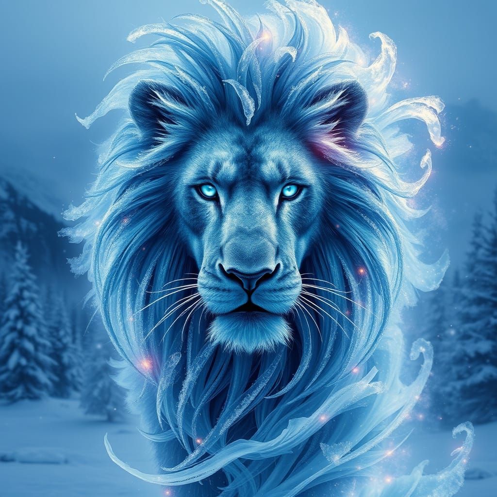 Majestic Lion in Blizzard Form