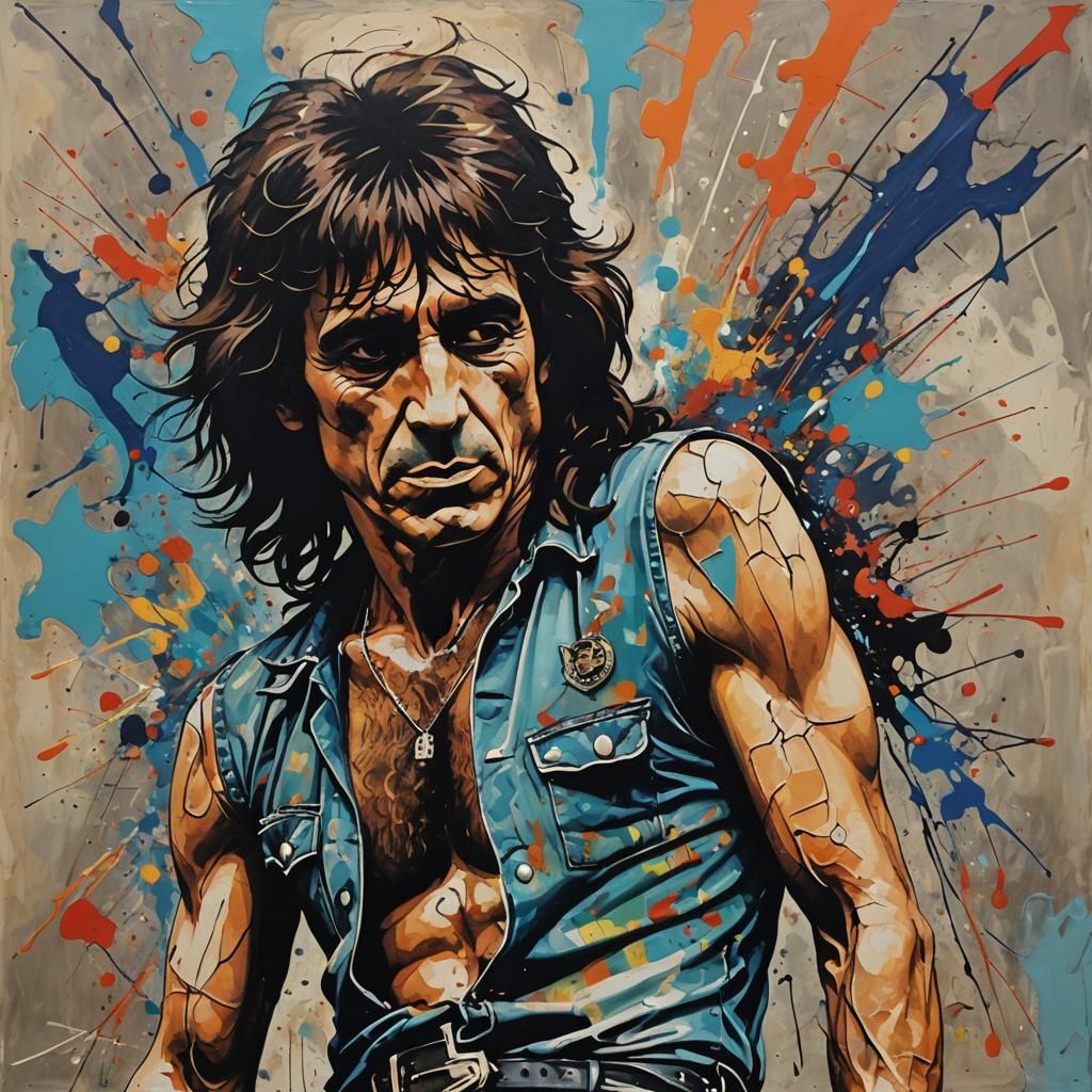 Abstract Portrait in Complementary Colors