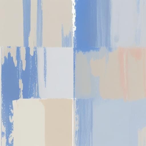Abstract Color Blend: Cream, White, Red and Blue
