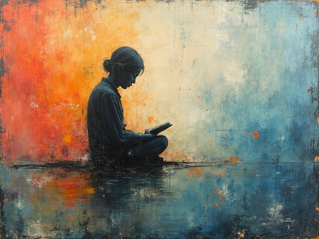 Acrylic Wash Painted on Glass Photoblocks - Who Knows?