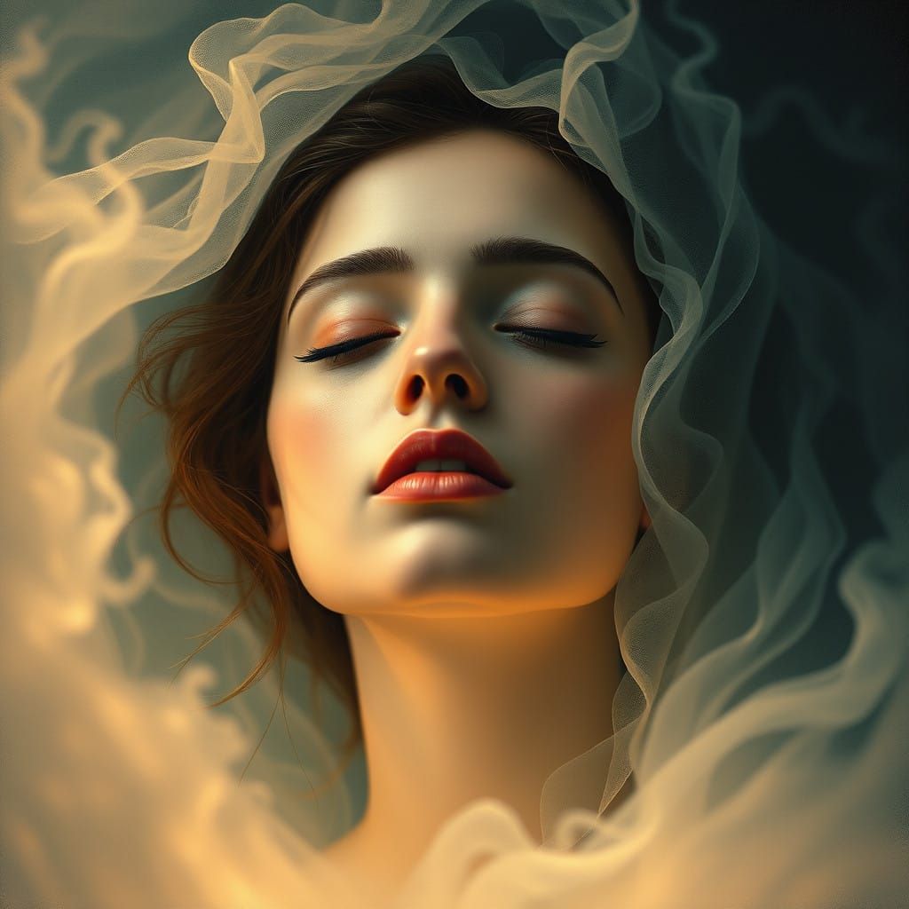 Enigmatic Woman in Soft Ethereal Light