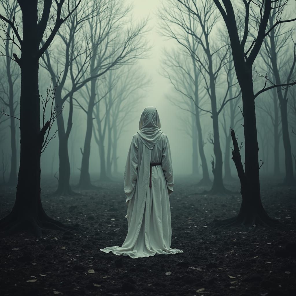 Desolate Woods: Scorched Earth in Haunting Style