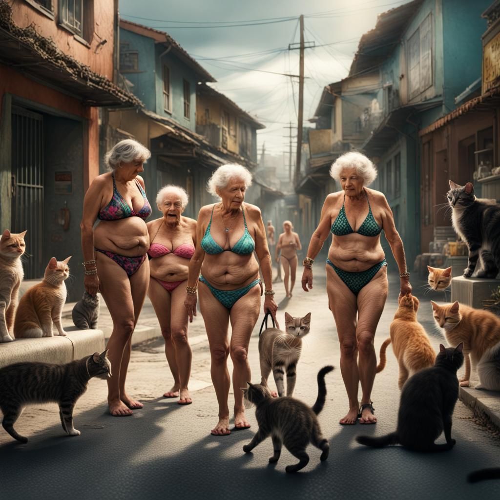 Epic Cat Rescue: Cinematic Digital Matte Painting