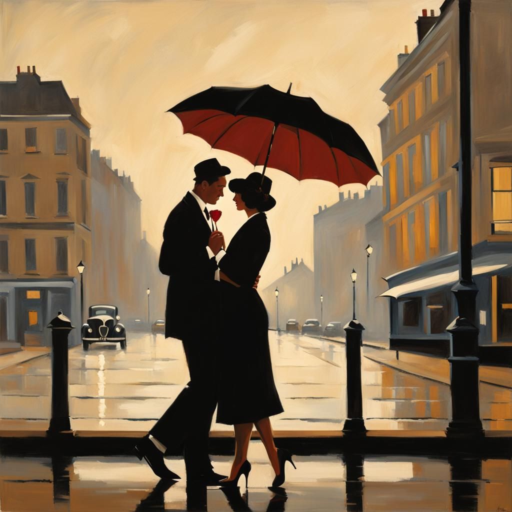 Sultry Lovers in a Smoky Bar