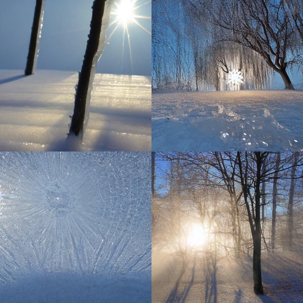 Icy Sun with Cold Air Rays