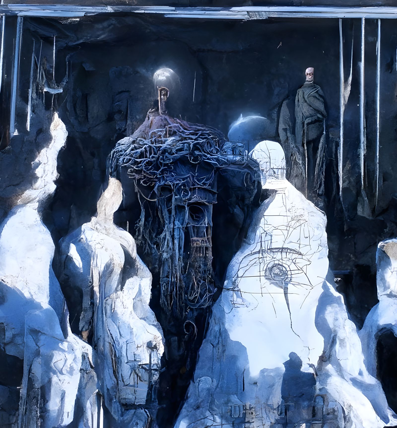 Sorcerers Council in Fantasy Academy: Detailed Rotoscoped Dr...