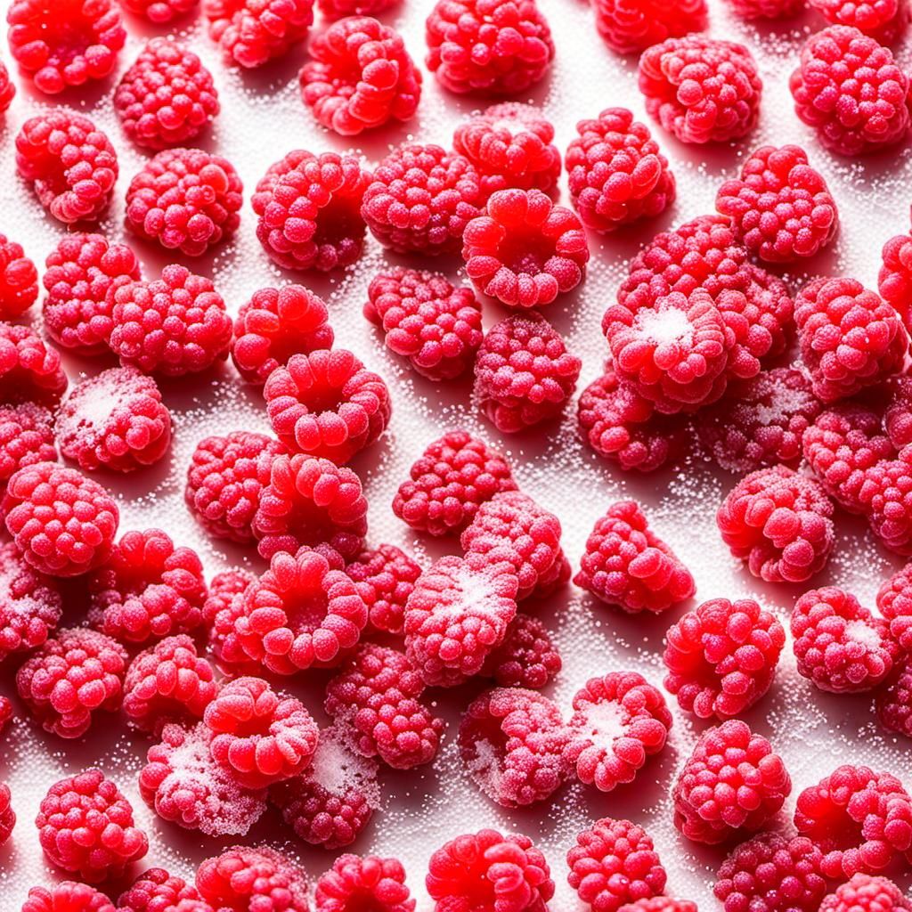 Sugared Raspberries with Crystalline Sugar