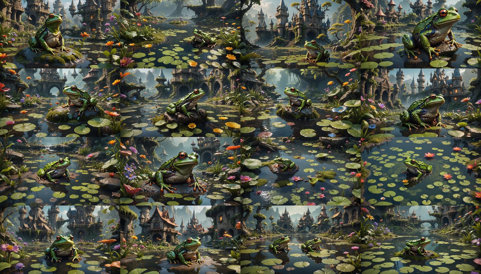 Fantastical Frog in Detailed Matte Painting