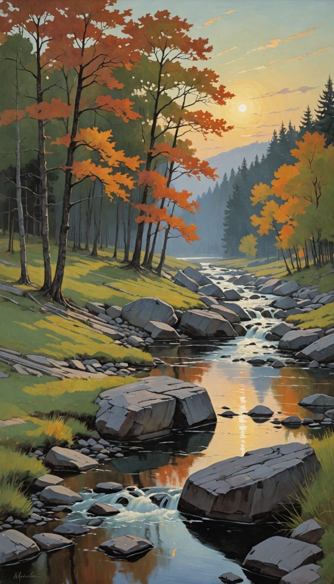 1950s Pin-Up in Art Nouveau Style