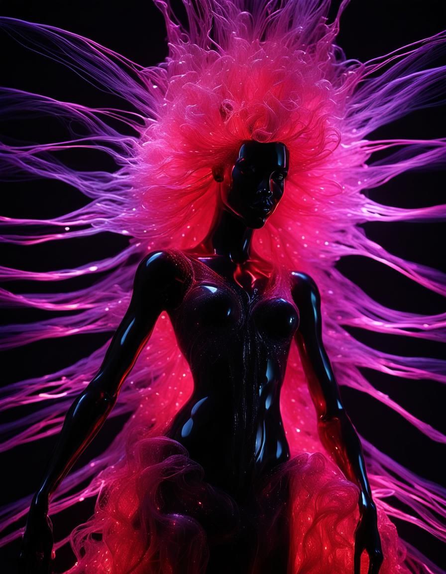 Nanoluminescent Fiber Sculpture in Radebaugh Style