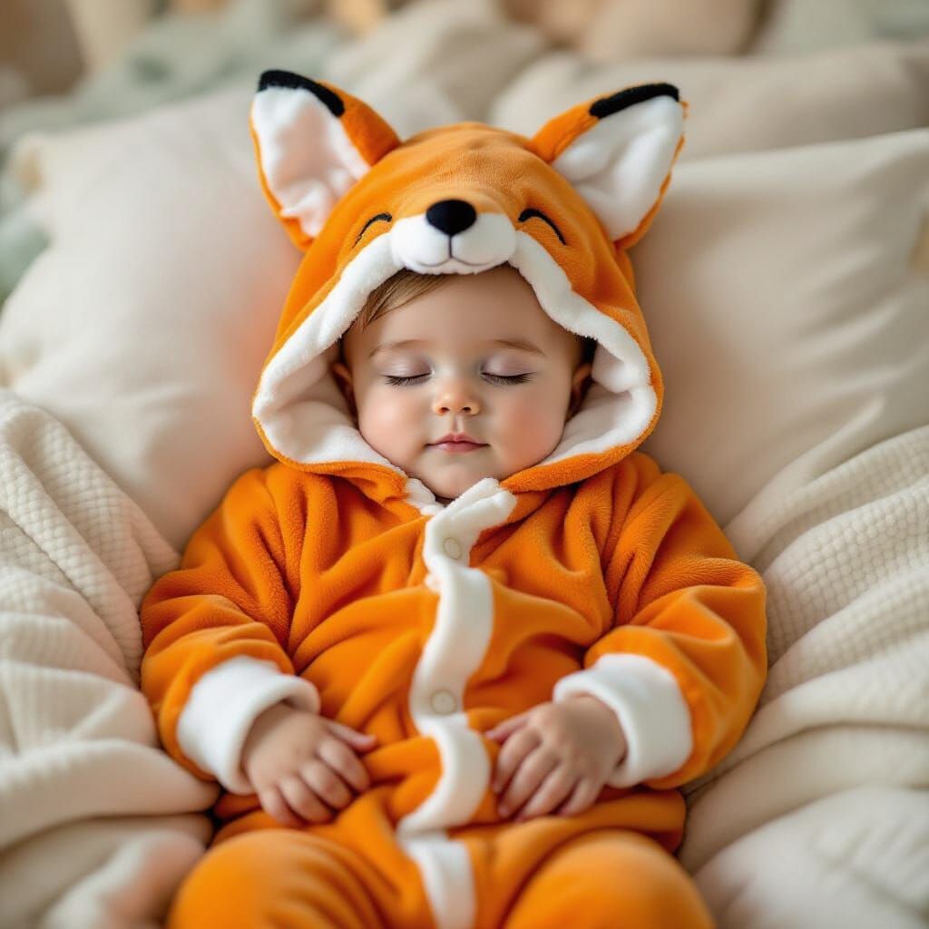 Baby in Fox Costume, Beatrix Potter Style