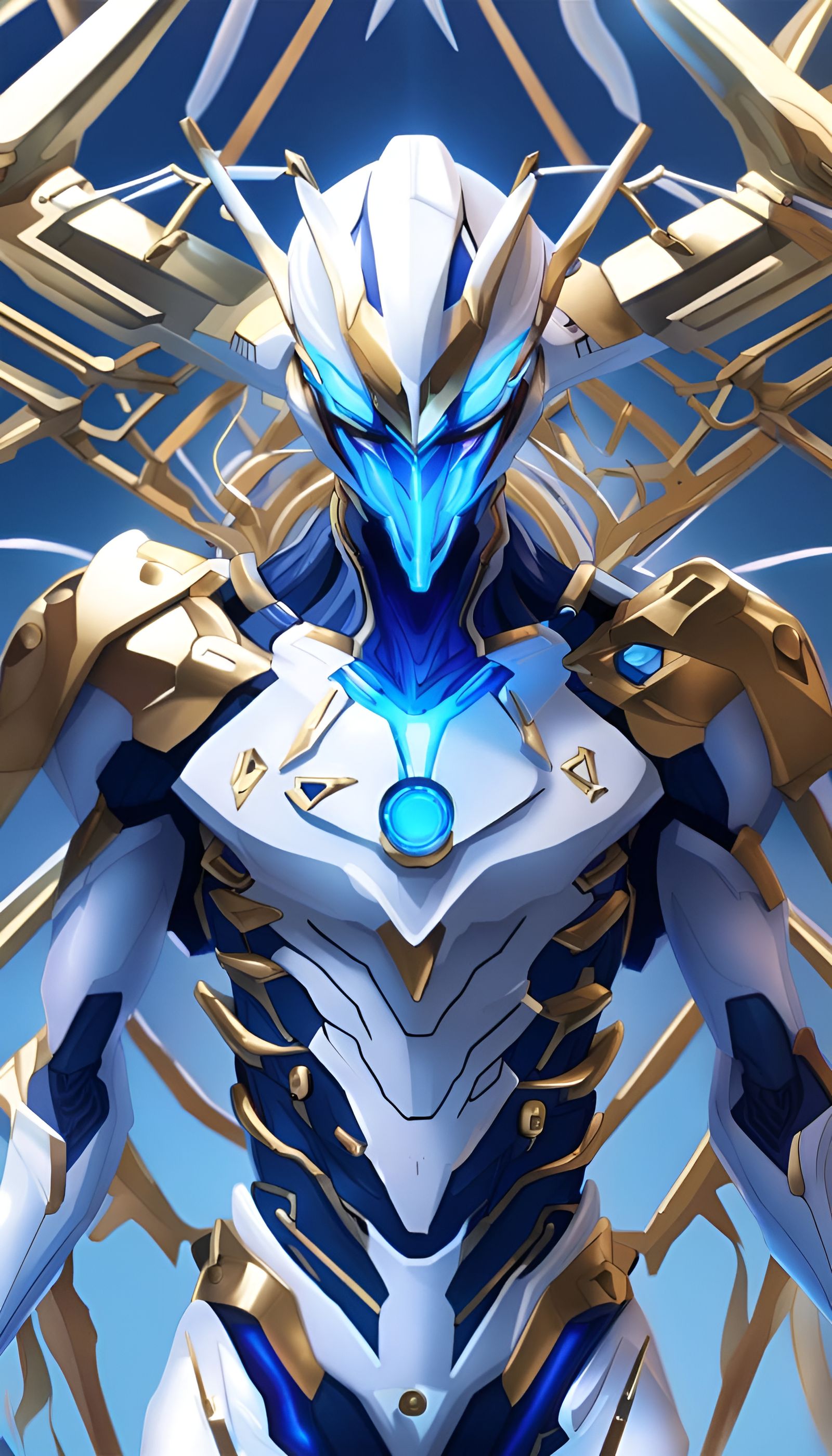 Hyperrealistic Evangelion with Bioluminescent Circuits and G...