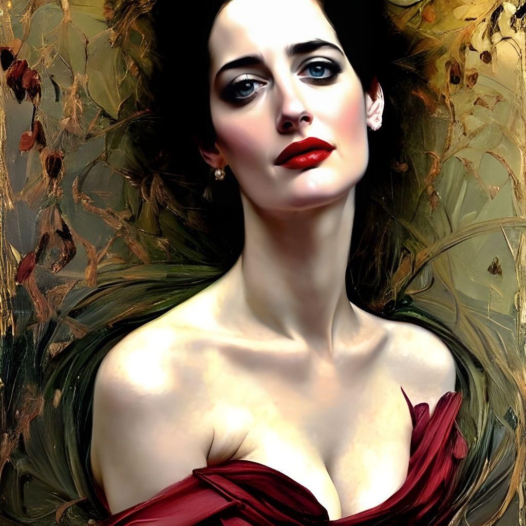 Romantic Oil Painting Portrait in Classical Style