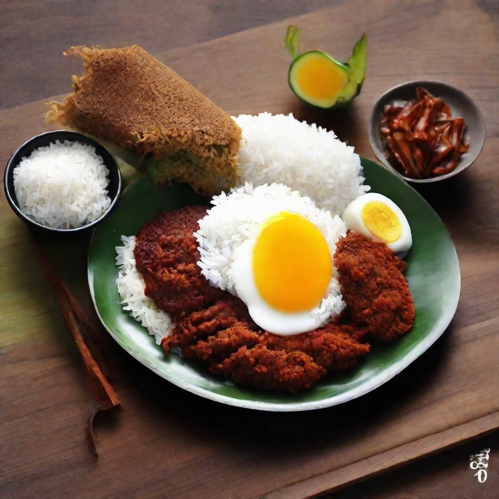 Delicious Nasi Lemak Food Art