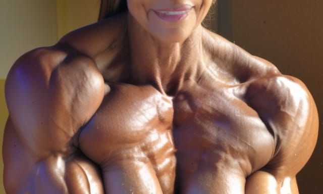 Muscular Female Bodybuilder: Ripped Physique