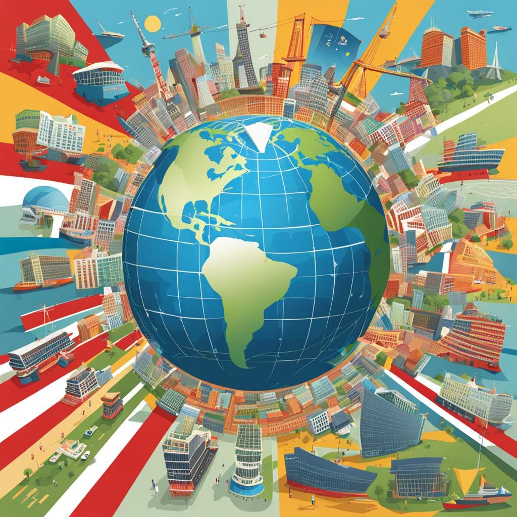 Globalization Concept Art: Interconnected World