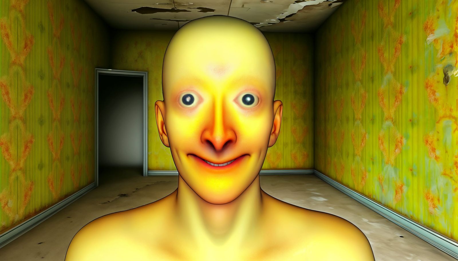 Surreal 3D Figure in the Uncanny Valley