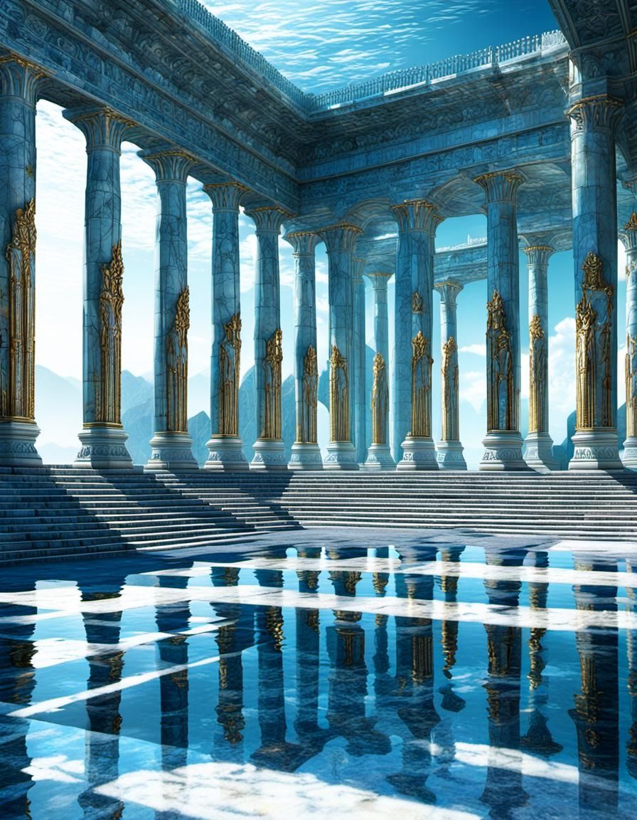 Translucent Temple of Regeneration in Atlantis Golden Age
