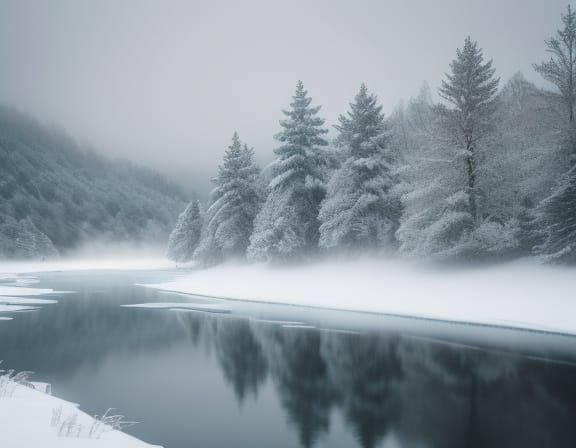 Siberian winter landscape