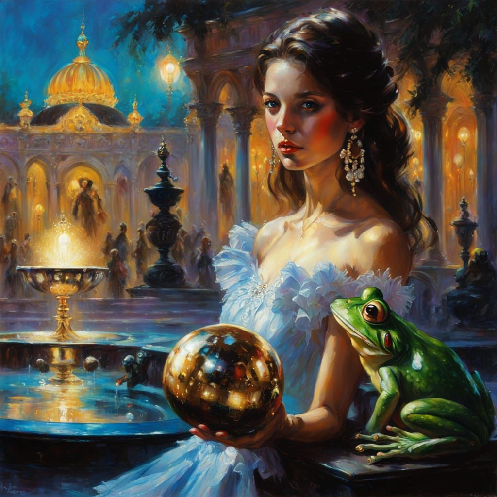 Princess in Blacklight Neon Fantasy Portrait