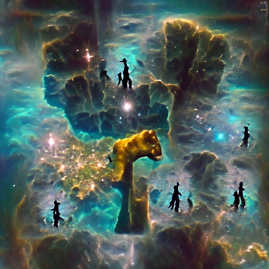 AI Recreation of the Pillars of Creation