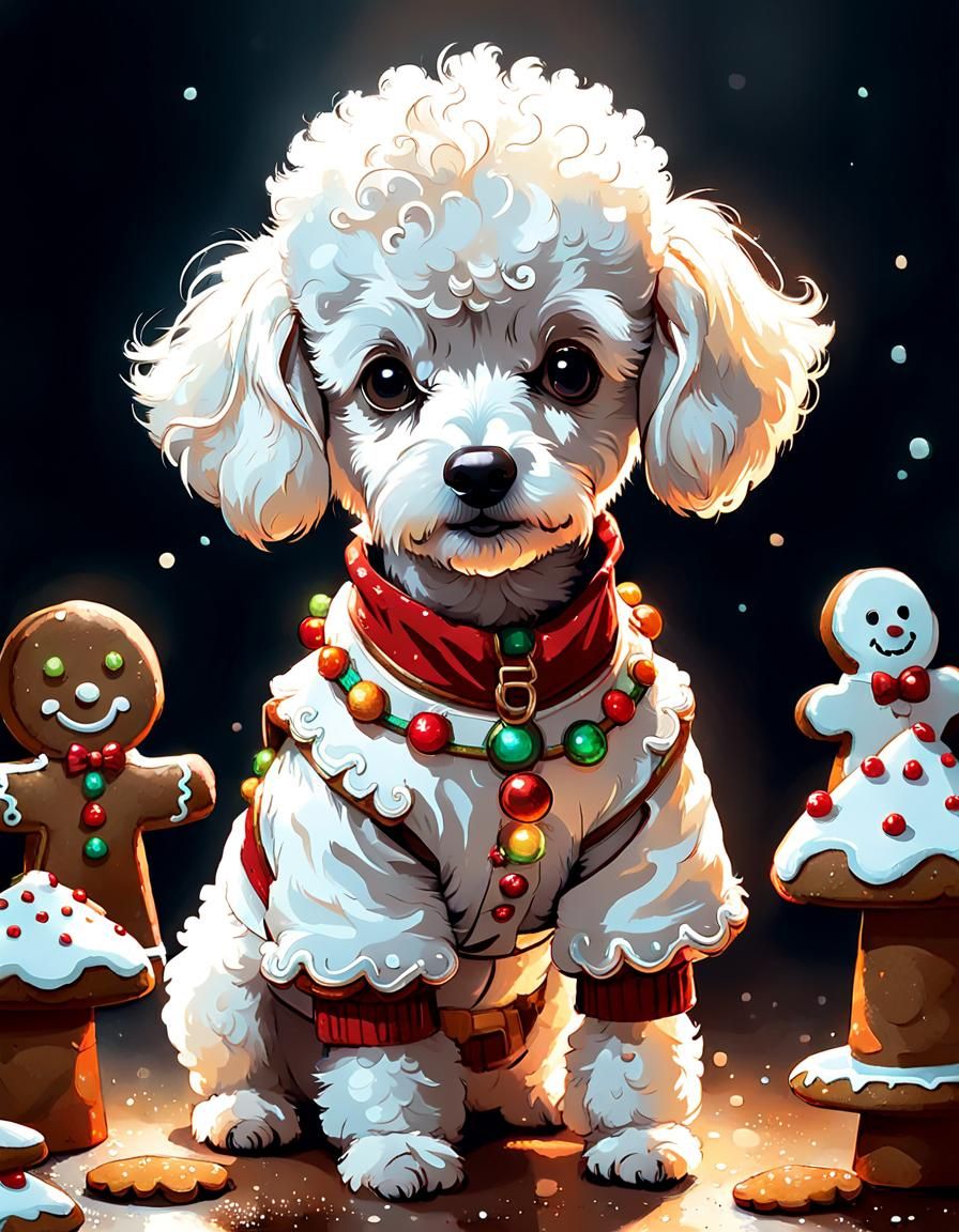 Whimsical Gingerbread Poodle