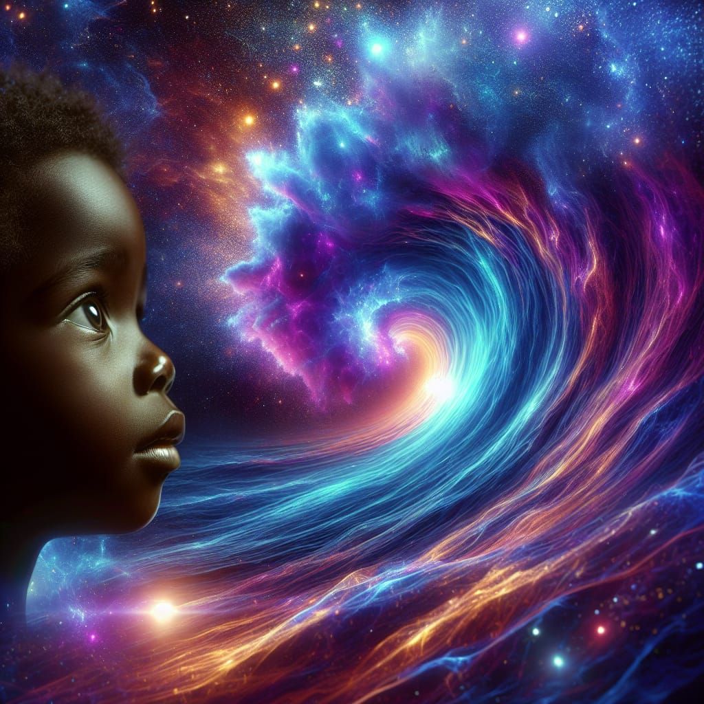 Cocoa Boy's View of a Radiant Cosmic Wave