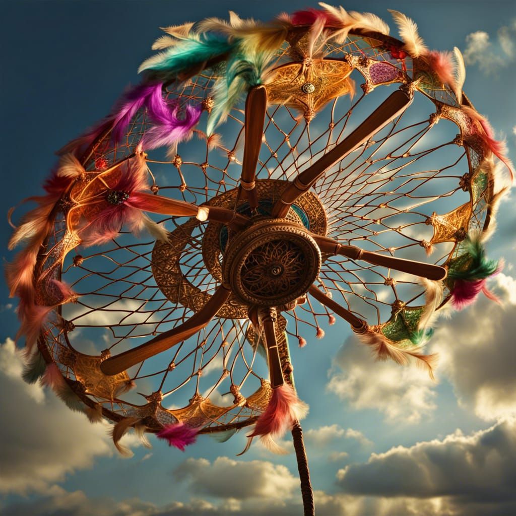 Cosmic Dreamcatcher Ceiling Fan: Surreal Baroque Fantasy
