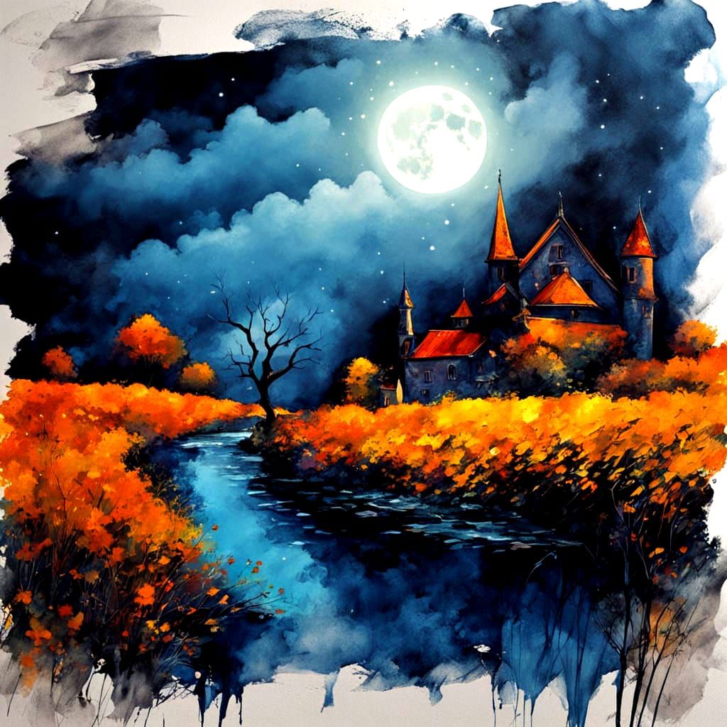 Gothic Ruins in a Cosmic Horror Nightmare