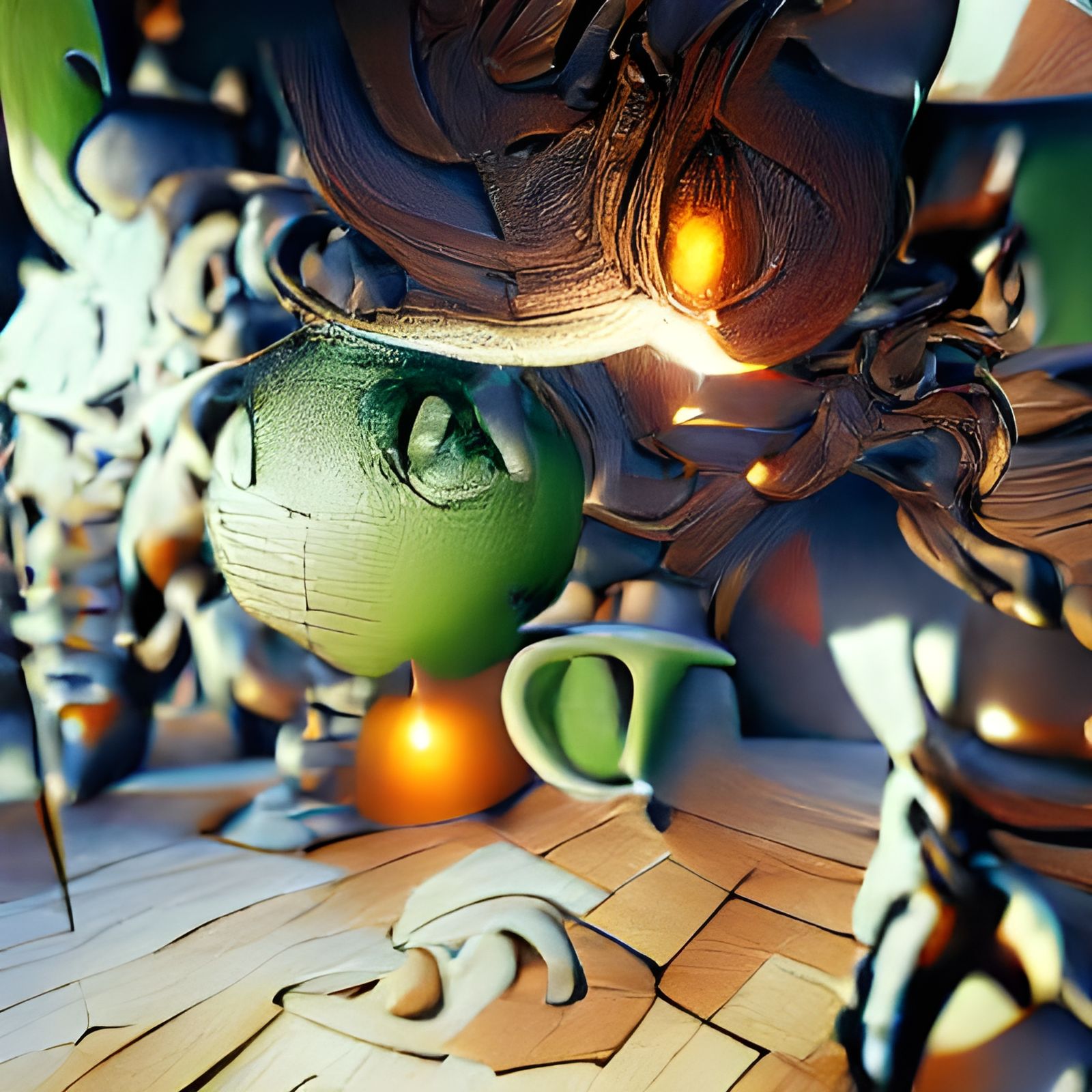 Trending 3D Render with Shading and Depth