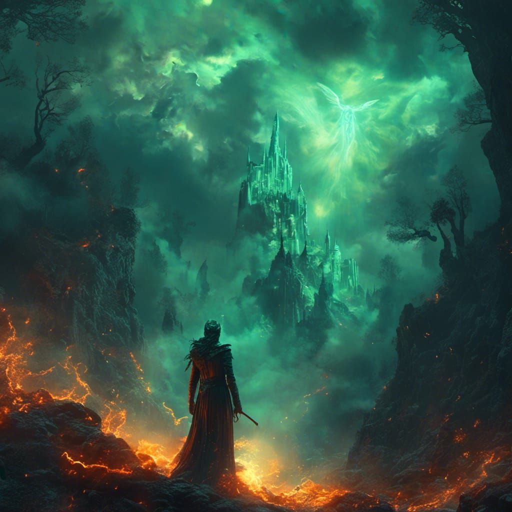 dark fantasy luminous Banshee, Mag Mell, Detailed Matte<lora...