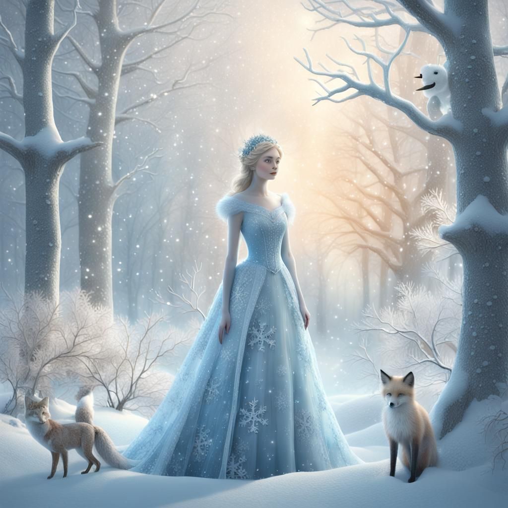 Snow Fairy Tale: Winter Wonderland in Matte Painting