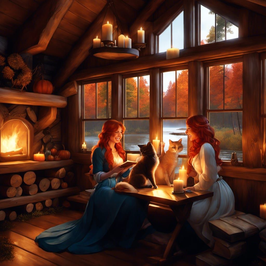 The sisters adore this woodland cabin. Remote, quiet, warm, cosy and with beautiful scenery. What's not to like?