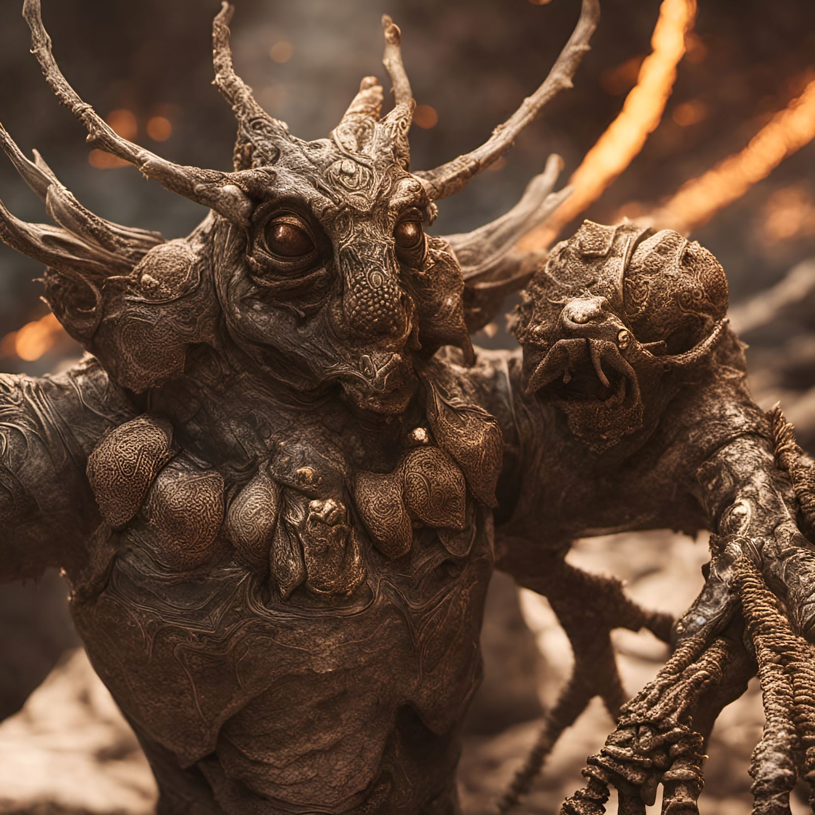 Bizarre Alien Feast in Hyperrealistic Style