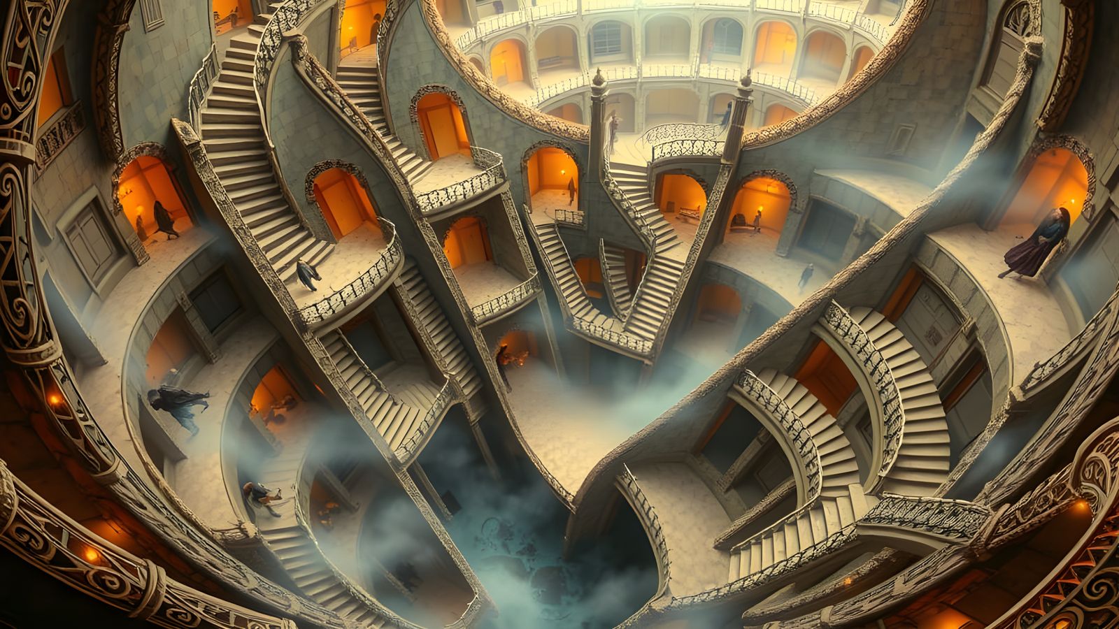 Detailed Optical Illusion in Ethereal Fantasy Style