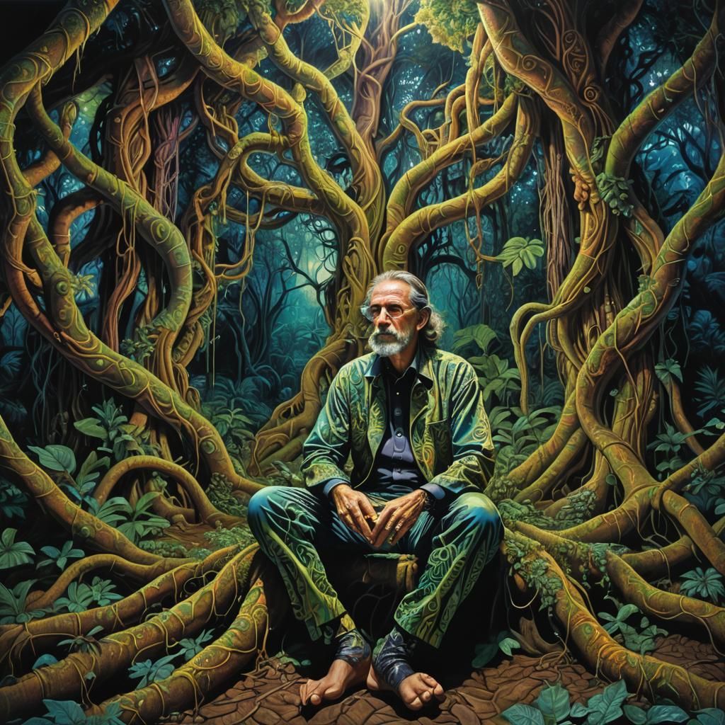 Psychedelic Amazon Meditation: Surreal Art Inspired by Dali