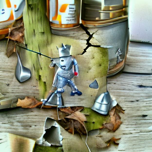 Melancholy Tin Man Still Swinging Axe