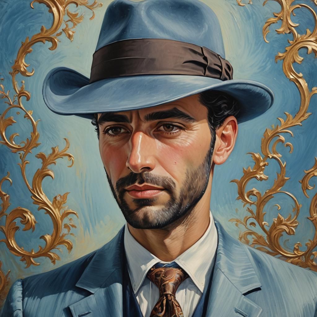 Handsome Gentleman in Impressionist Oil Painting