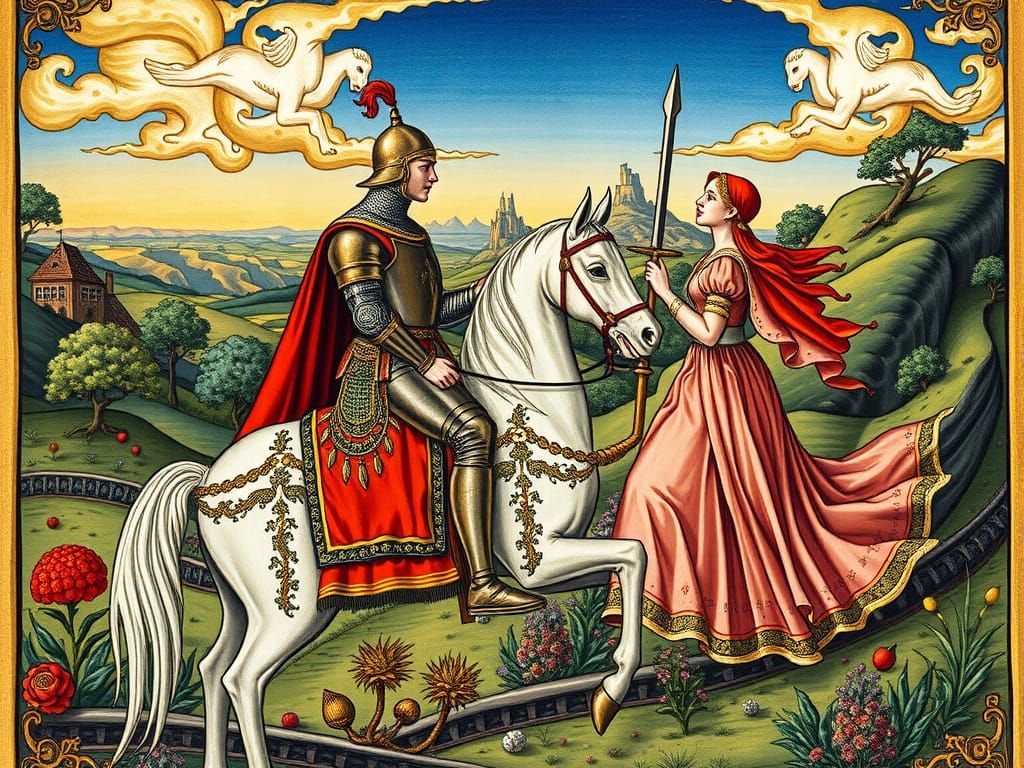 Medieval Knight in Regal Splendor