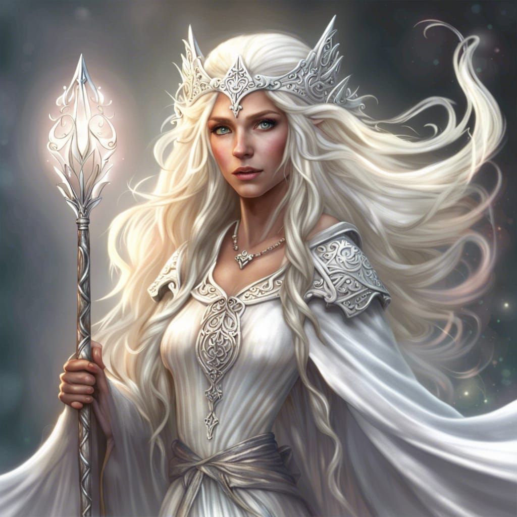 Enchanting Elf Queen in Spring Forest