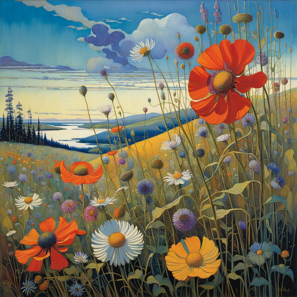 Wildflowers Bloom in Intricate, Meticulous Detail