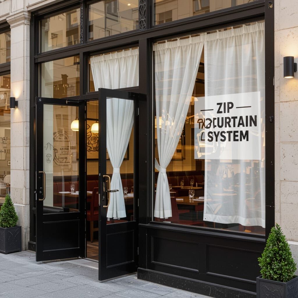 Zip Curtains Enhance Restaurant Ambiance