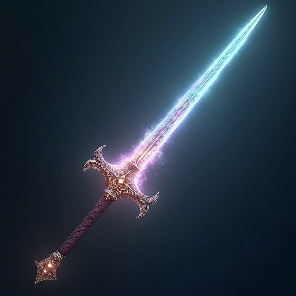Majestic Fae-Sword Radiates Holy Intensity