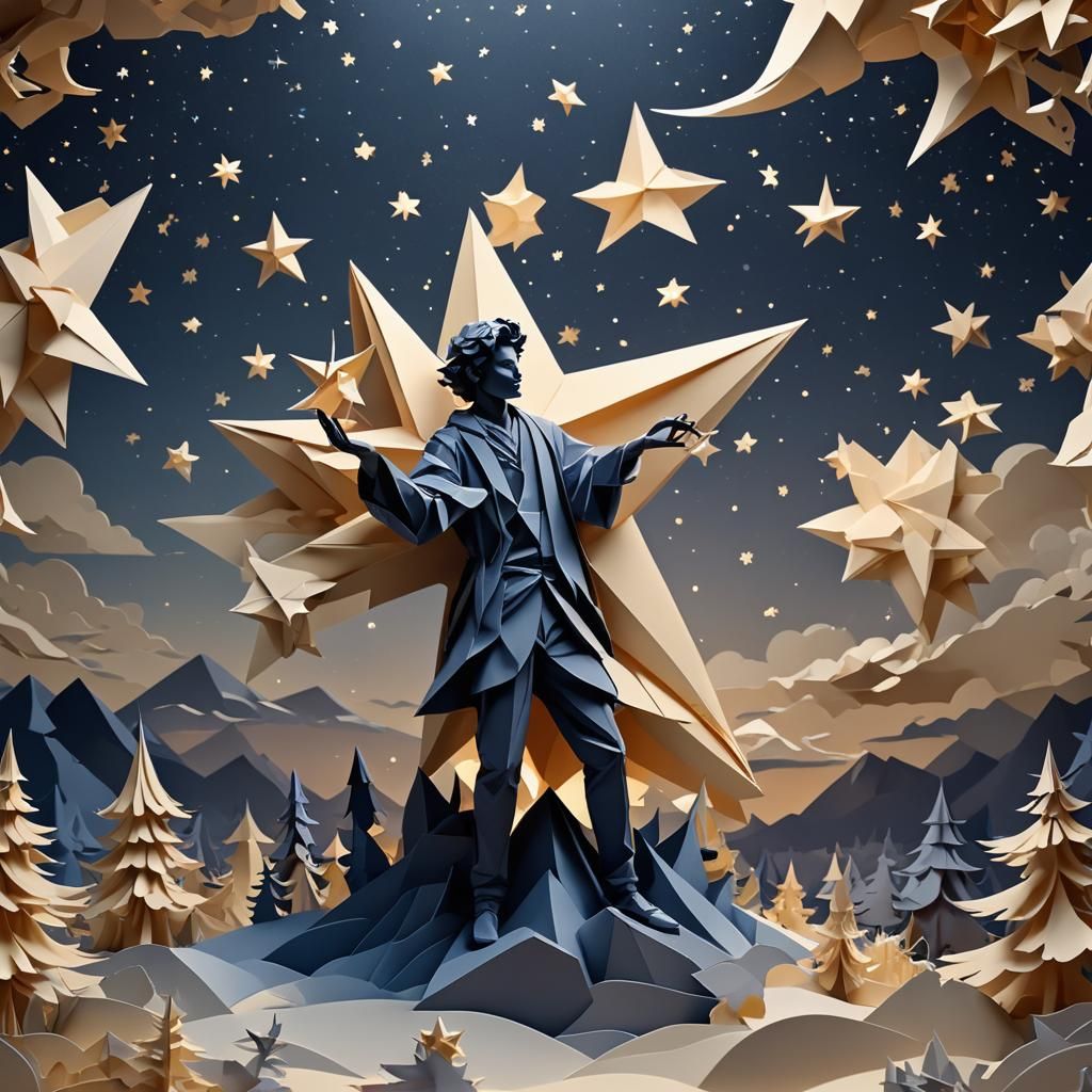 Mysterious Artist Sculpts Starry Sky with Origami