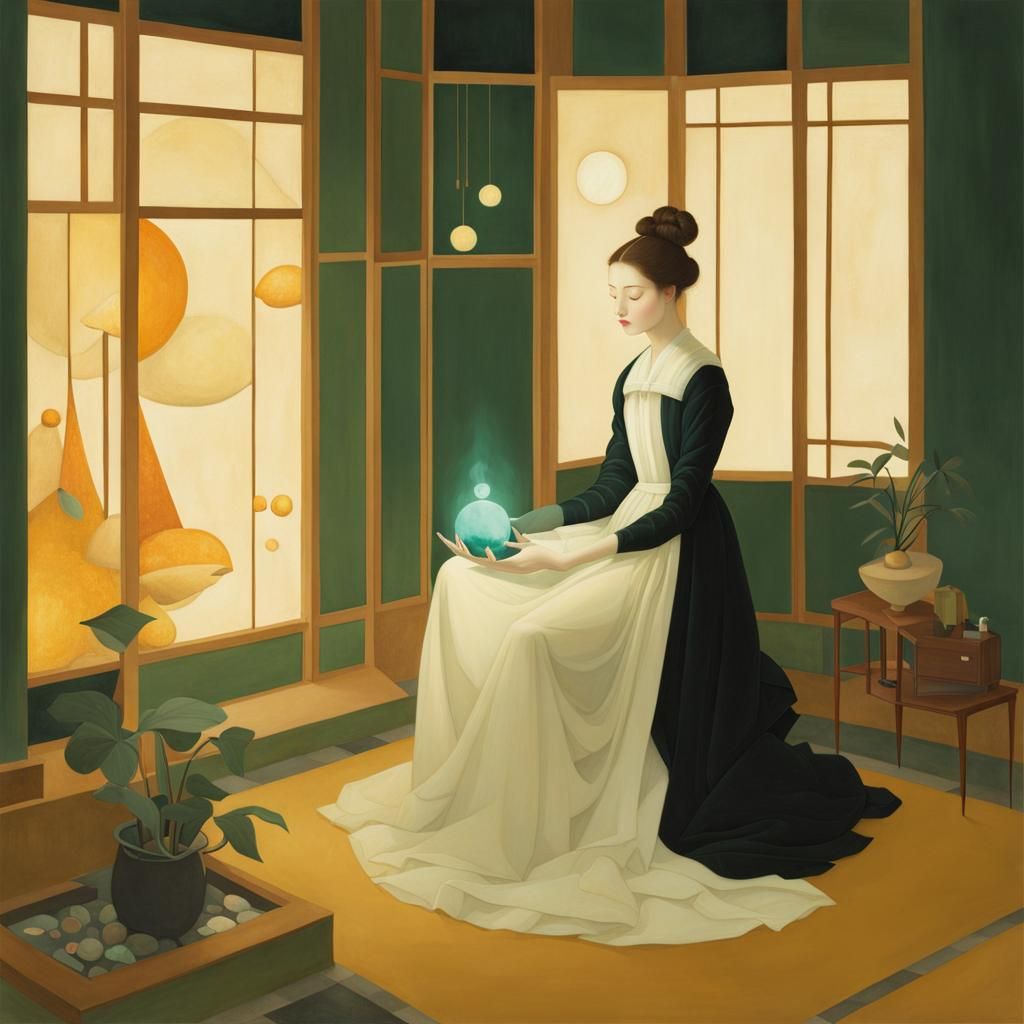 Enchanted Alchemist Discovers Glowing Phosphorus in the Dark