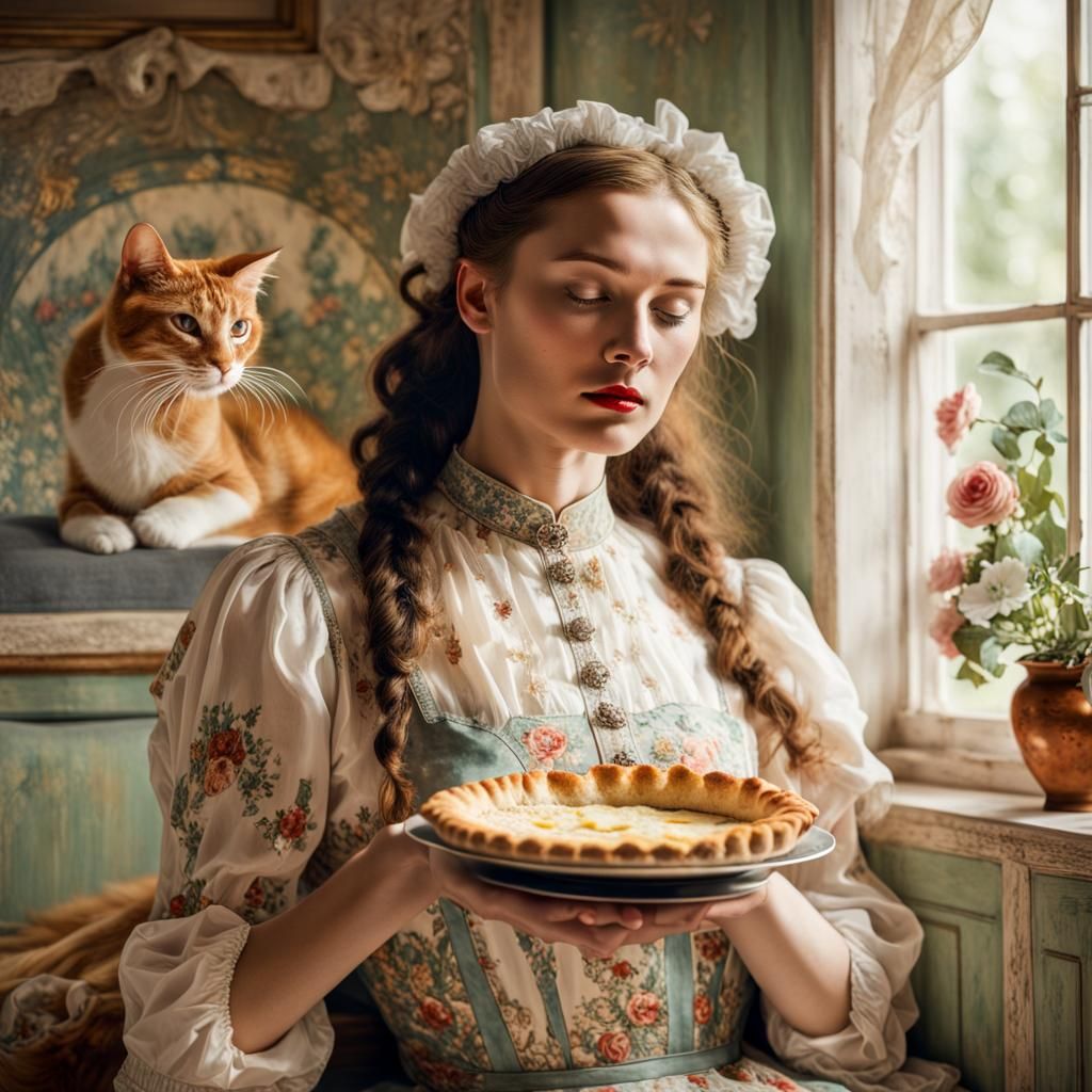 We must have a pie and a cat, stress  cannot exist in the pr...