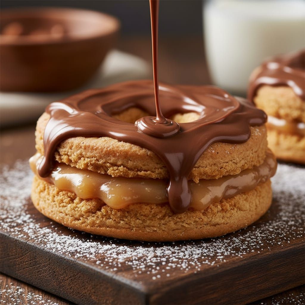 Golden Biscuit Filled with Toffee Gummy & Chocolate