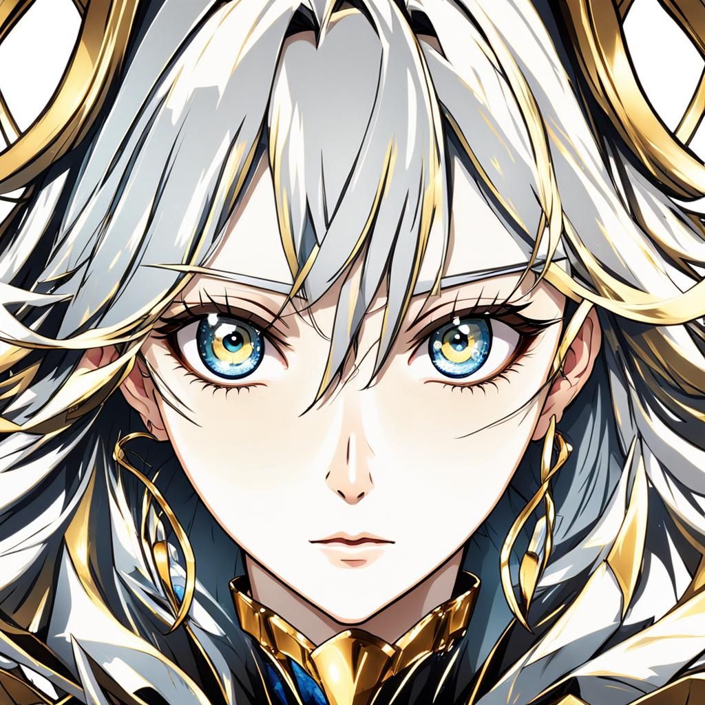 Beautiful Anime Girl with Golden Hair