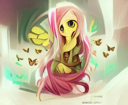 Yellow Pony with Pink Mane