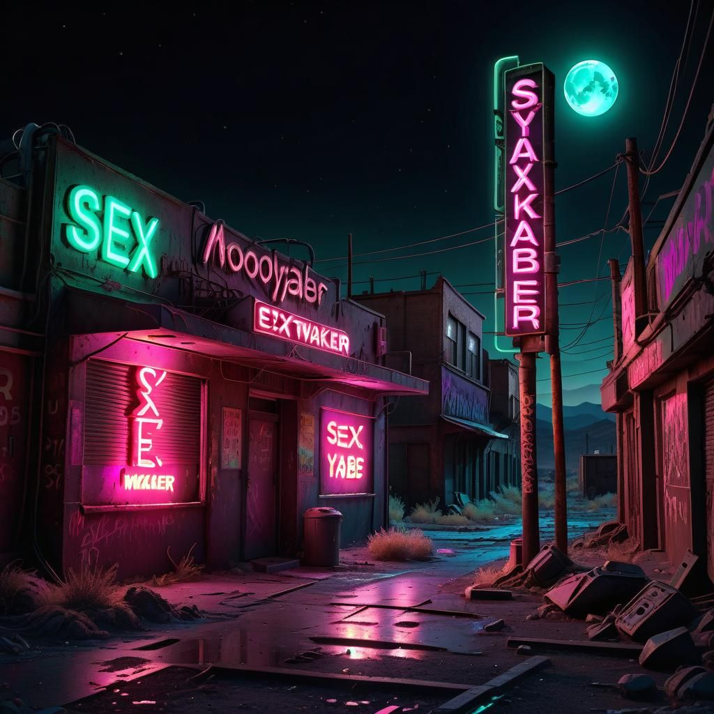 Another post apocalyptic tittie bar scene for tweakers